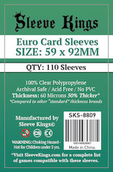 Sleeve Kings Card Sleeves Standard European Size 110pcs 110 Sleeves for Cards Sleeves Euro 59x92 mm Clear Sleeve Kings Card Sleeves Standard European Size 110pcs 110 Sleeves for Cards Sleeves Euro 59x92 mm Clear