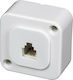 VK Lighting Telephone Socket with Single Frame in White Color