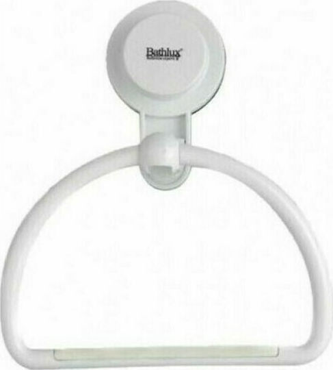Bathlux 30145 Single Bathroom Ring with Suction Cup 20.3x17.6cm White