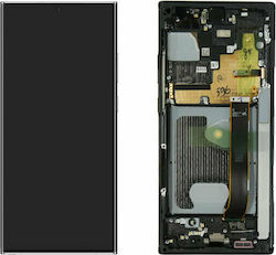 Samsung Bildschirm mit Rahmen für Galaxy Note 20 Ultra (Schwarz)