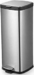 Delta Cleaning Metallic Waste Bin 30lt with Pedal Silver