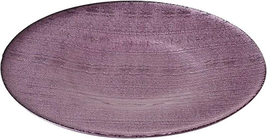 Espiel Stripe Serving Platter Purple with Diameter 38cm
