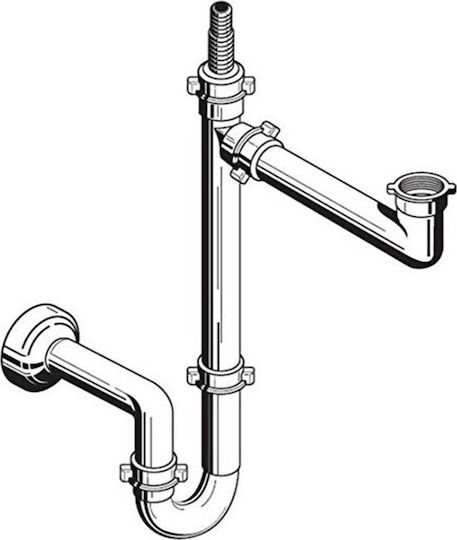 Pyramis Plastic Siphon Sink White