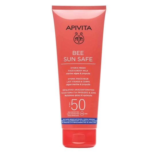 Apivita Hydra Fresh Body Milk Cremă Solară de Față Waterproof SPF50 200ml