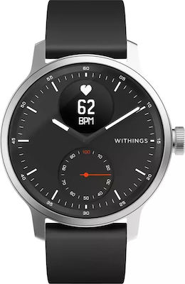 Withings ScanWatch Hybrid Stainless Steel 42mm Waterproof with Heart Rate Monitor (Black)