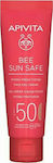 Apivita Bee Sun Safe Hydra Fresh Tinted Αδιάβροχο Αντηλιακό Gel Προσώπου SPF50 με Χρώμα 50ml