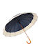 Keskor Regenschirm mit Gehstock Marineblau