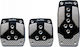 Simoni Racing Car Pedal Set Universal Aluminum Black 3pcs