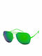 Italia Independent Men's Sunglasses with Green Metal Frame and Green Lens 0209.033.000