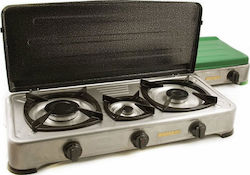 Calfer Gas Liquid Gas Countertop Triple Burner Inox