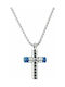 Rosso Amante Men's Cross from Steel with Chain