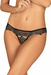 Obsessive Meshlove Lacy Crotchless Panties Frauen Sexy Slip offenem Schritt Black 149443