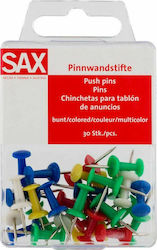 Sax Πινέζες Πολύχρωμες 30pcs 1573