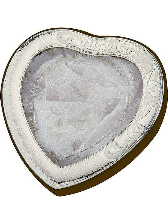 Prince Silvero Hochzeitskronen-Etui Herz Silver/Brown 23x27εκ.