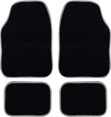 Autoline Carpet Front and Rear Mat Set Universal 4pcs Gray