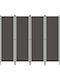 vidaXL Decorative Room Divider Metal with 4 Panels 200x180cm