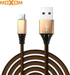 Moxom CC-55 Braided USB 2.0 to micro USB Cable Χρυσό 3m (2434)