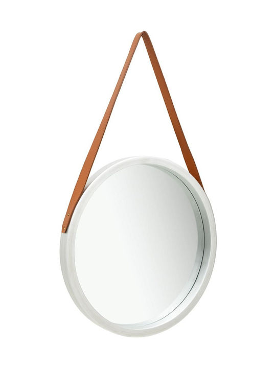 vidaXL Wall Mirror with Silver Wooden Frame Dia...