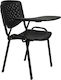 Freebox Black Classroom Chair with Tablet Arm 52x55x77cm