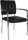 Visitor Chair with Arms Μαύρη 56.5x59x85cm