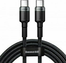 Baseus Cafule Geflochten USB 2.0 Kabel USB-C männlich - USB-C 100W Schwarz 1m (CATGD-01)