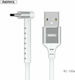 Remax RC-100a Unghi (90°) / Regular USB 2.0 Cablu USB-C bărbătesc - USB-A Alb 1m