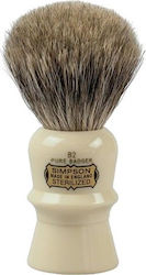 Simpsons Beaufort B2 Pure Badger Shaving Brush with Badger Hair Bristles 42mm White