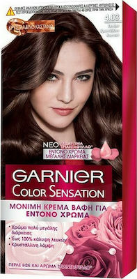 Garnier Color Sensation Set Hair Dye 4.03 Dark Crystal Brown 40ml