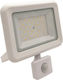 Eurolamp Στεγανός Προβολέας LED 30W Ψυχρό Λευκό 6500K με Αισθητήρα Κίνησης IP44