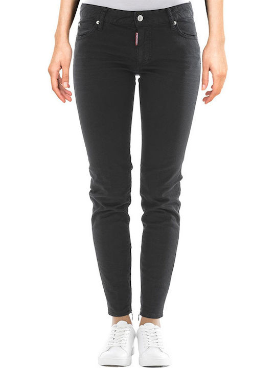 Dsquared2 Medium Waist Twiggy Women's Jean Trousers Black