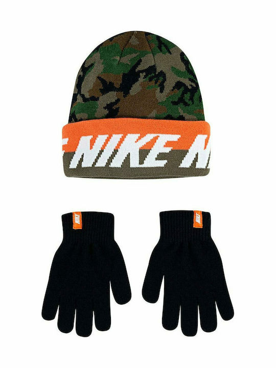Nike Set Căciulă Copil cu Mănuși Multicolor