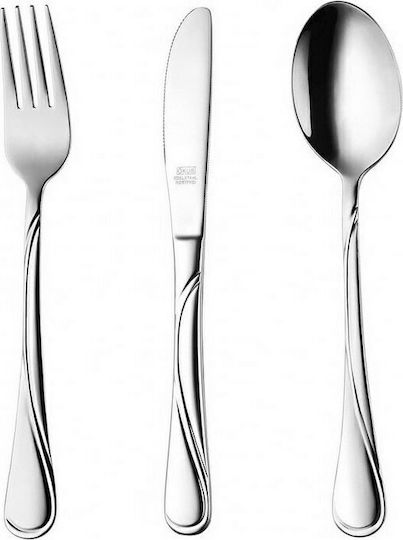 Okus Venezia Dinner Stainless Steel Silver Spoons 19.5cm 10802