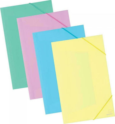 Typotrust Φάκελος Διαφανής με Λάστιχο για Χαρτί A4 Πράσινο PP Pastel cm