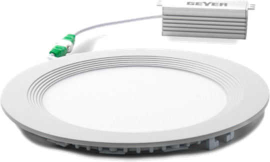 Geyer Rund Vertieft LED Panel 12W mit Natürliches Weiß Licht 4000K