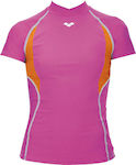 Arena Women's Short Sleeve Sun Protection Shirt Pink