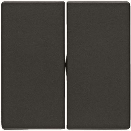 Hager Q.1/Q.3 Lichtschalterplatte Switch Rahmen 2 Befehle in Schwarz Farbe 16236086