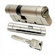 Scorpion Κύλινδρος Κλειδαριάς Ασφαλείας Premium 90mm (30-60) με 1 Κλειδιά Ασημί