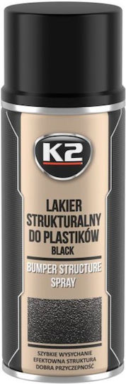 K2 Bumper Spray auto Vopsea pentru Plastice Auto Negru 400ml