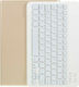Klappdeckel Synthetisches Leder mit Tastatur Englisch US Gold (Galaxy Tab A7) 104100292C