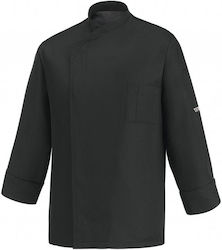 Egochef Coat Chef 100% Microfiber Black with Lo...