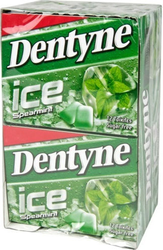 Dentyne 12 Τσίχλες Ice με Γεύση Δυόσμο Χωρίς Προσθήκη Ζάχαρης 14τμχ 16.8gr