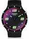Swatch Big Bold Men's Watch 47mm Solar with Black Rubber Strap