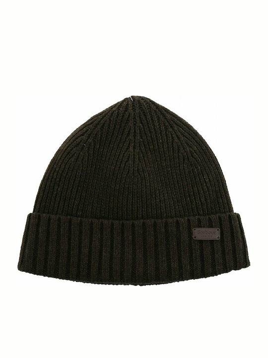 Barbour Carlton Beanie Männer Beanie mit Rippstrick in Khaki Farbe