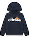 Ellesse Kinder Sweatshirt mit Kapuze und Taschen Marineblau