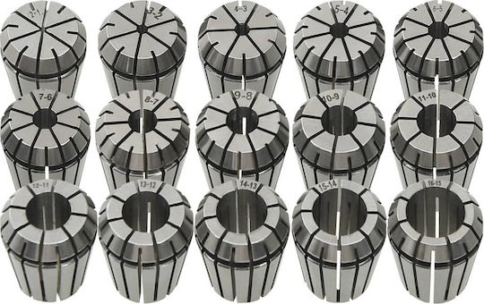 vidaXL 146723 Power Tool Accessory Set of Collet Fresco Chips 15pcs Router