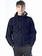 Paco & Co Men's Sweatshirt Jacket with Hood and Pockets Navy