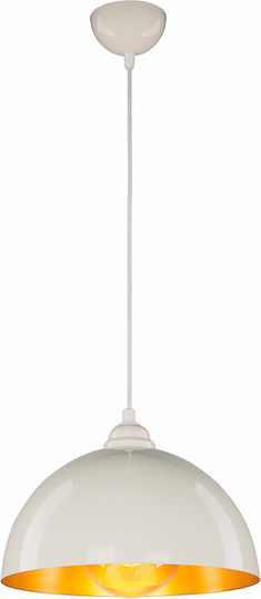 Click Pendant Light White Bell with Socket E27 30x30x84cm