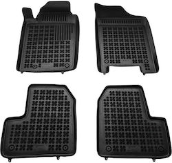 Rezaw Plast Set of Front and Rear Mats Tray Type 4pcs from Rubber for Peugeot 206 Black