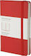 Moleskine Classic Ruled Notebook 192 Sheets Ruled with Elastic Red MM710R