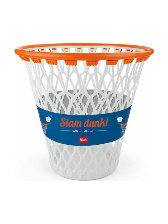 Legami Milano Πλαστικό Καλάθι Αχρήστων Basketball Bin Λευκό 30x30x32cm